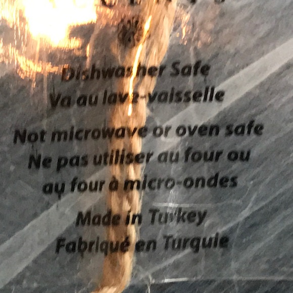 Glass Dish white with white etchings NWT - Picture 2 of 3